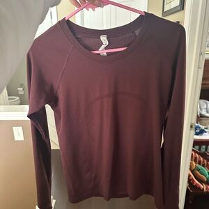 Lululemon Burgundy Long Sleeve Top